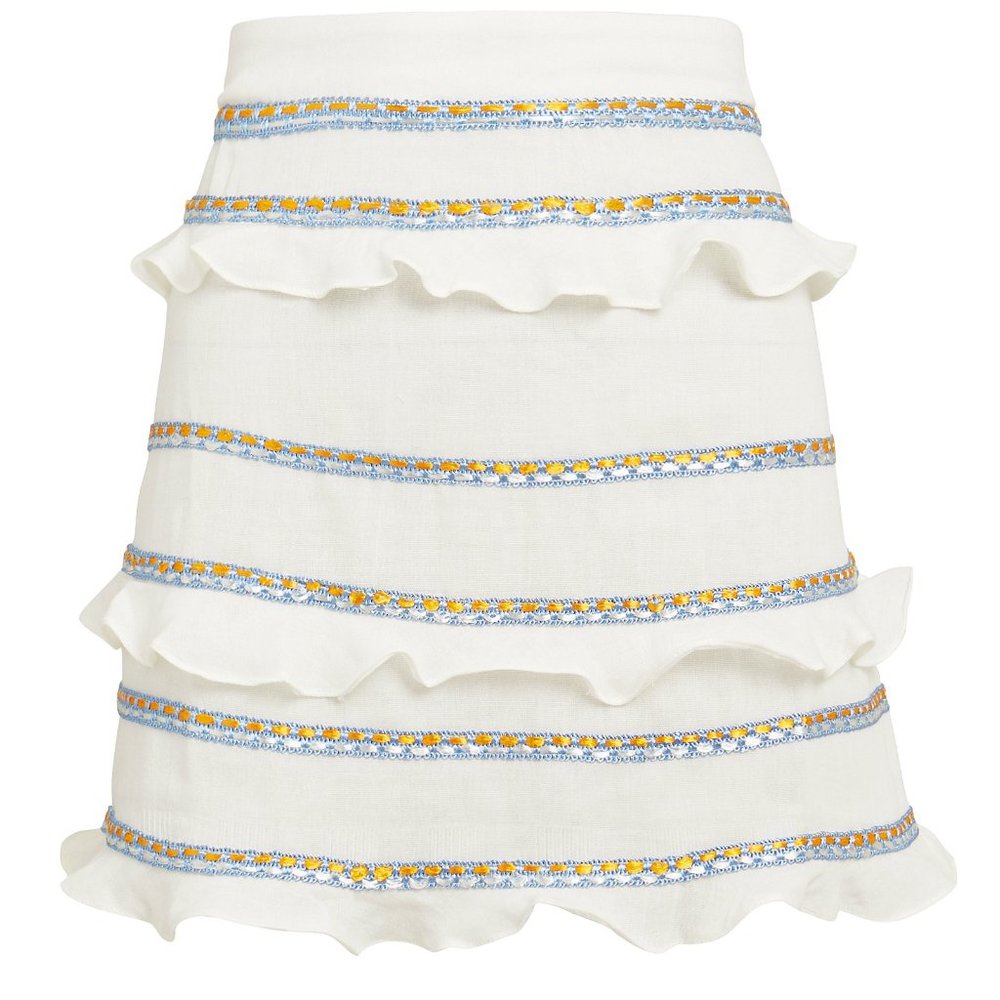 NEW Clube Bossa Harnike Embroidered Mini Skirt   (LMO)